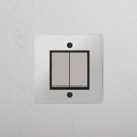 Kew Wippschalter 2x in Einfachrahmen &ndash;...