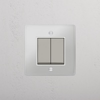 Kew Wippschalter 2x in Einfachrahmen &ndash;...