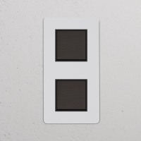 Kew Wippschalter 2x in vertikalem Zweifachrahmen...