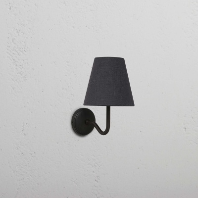 Malvern kleine Wandleuchte Basaltgrau Br gallery