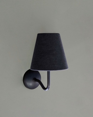 Malvern kleine Wandleuchte Basaltgrau Bronze Schwanenhals 2