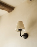 Malvern kleine Wandleuchte – Plissierter Schirm Alabas