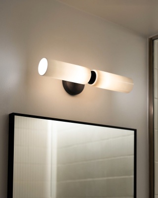 Claremont Medium-Wandleuchte Doppelschirm Porzellan Bronze 2