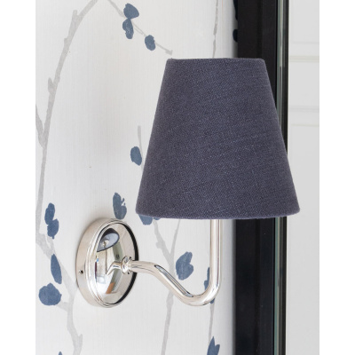 Malvern kleine Wandleuchte Poliertes Nickel Basaltgrau 2
