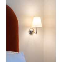 Malvern kleine Wandleuchte – Poliertes Nickel – 