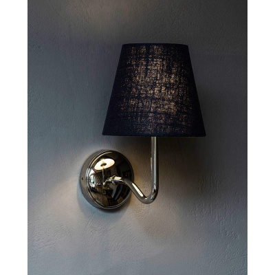 Malvern Medium-Wandleuchte Poliertes Nickel Basaltgrau 3