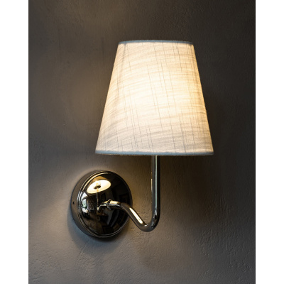 Malvern Medium-Wandleuchte Poliertes Nickel Alabasterwei&szl