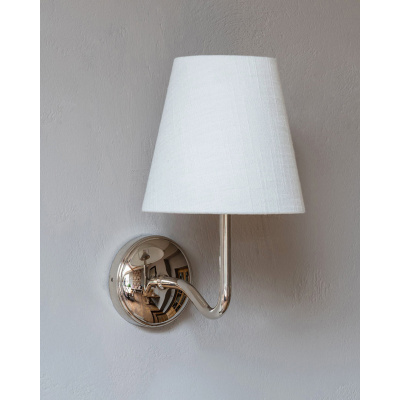 Malvern Medium-Wandleuchte Poliertes Nickel Alabasterwei&szl