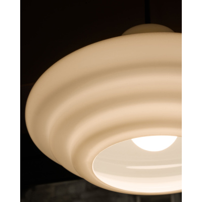 Brookfield Hängende Deckenleuchte Opalglas Bronze E27 3