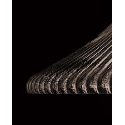Hammersmith Hängende Deckenleuchte Riffelglas Nickel E2