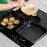 RIESS Emaille Bratpfanne mit Deckel 26×26 cm – q