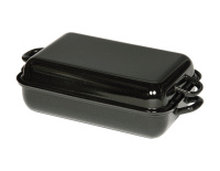 RIESS Emaille Bratpfanne mit Deckel 37&t gallery