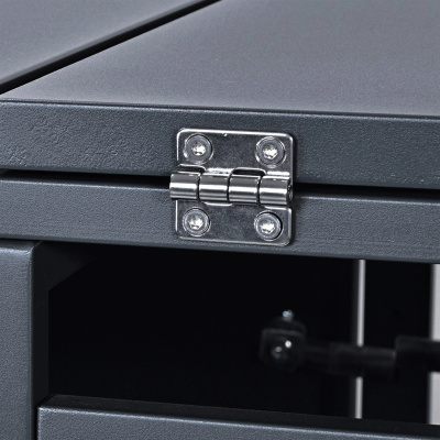 Mülltonnenbox verzinkter Stahl 2er 240 L Soft-Close - M