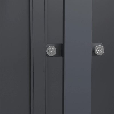 Mülltonnenbox verzinkter Stahl 2er 240 L Soft-Close - M