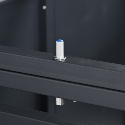 Premium Mülltonnenbox 2er 240 L verzinkter Stahl Soft-C