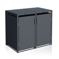 Premium Mülltonnenbox 2er 240L erweiterbar, verzinkter 