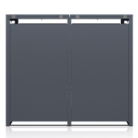 Premium Mülltonnenbox 2er 240L erweiterbar, verzinkter 