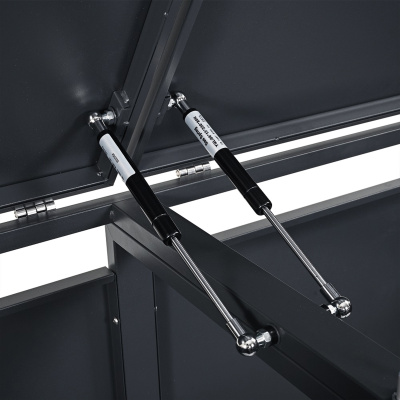 Premium Mülltonnenbox 3er 240 L verzinkter Stahl Soft-C