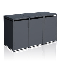 Premium Mülltonnenbox 3er 240L erweiterbar, verzinkter 