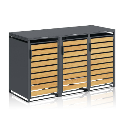 Eiche Mülltonnenbox 3er 240 L Anthr gallery