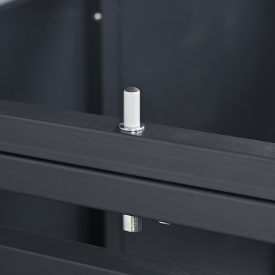 Eiche Mülltonnenbox 3er 240 L Anthrazit Stahl Holzoptik