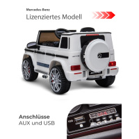 Kinder Elektroauto Mercedes-Benz AMG G63 - 12V Akku, Fernbedienung, EVA-Räder, Softstart