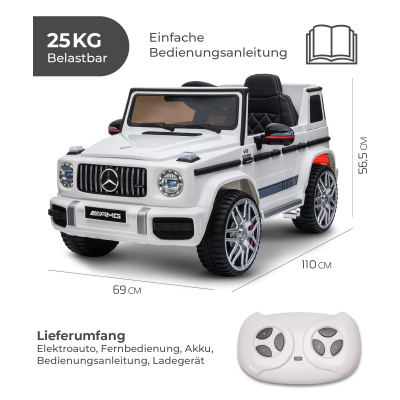 TUDEY Kinder-Elektroauto Mercedes-AMG G63 12 V Fernbedienung