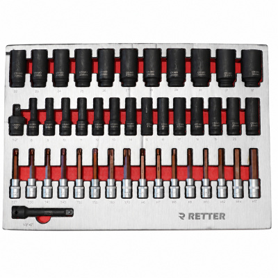 RETTER R23 Werkzeugwagen 372-teilig mit 12V Akku-Schlagschra