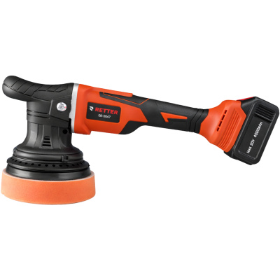 RETTER 20V Akku Exzenter-Poliermaschine 15 mm Hub mit 2 Akku
