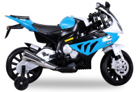 Kinder Elektromotorrad BMW S 1000 RR – 12V, 70W, EVA-Reifen, Stützräder, Soundmodul