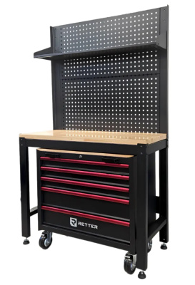 RETTER RT2000 Werkbank 120 cm mit Werkzeugwagen und Rüc