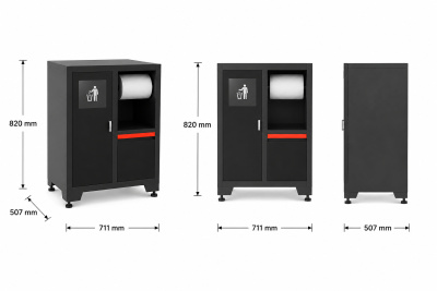 RETTER RT01Y8004 Mülleimer-Modul mit Papierhalter 711 x