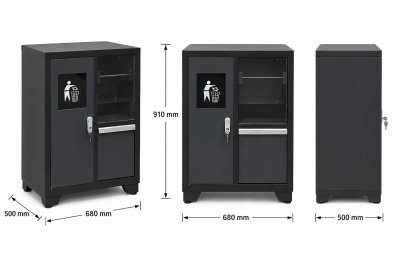 RETTER RTX-1500 Werkstattschrank mit Abfallbehälter &am