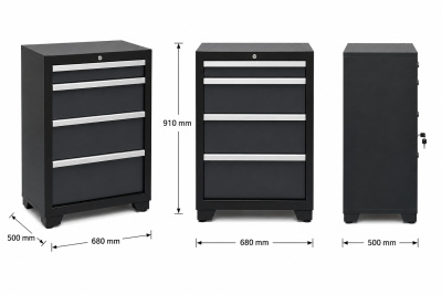 RETTER RTX-1500 Unterschrank 4 Schubladen abschließbar