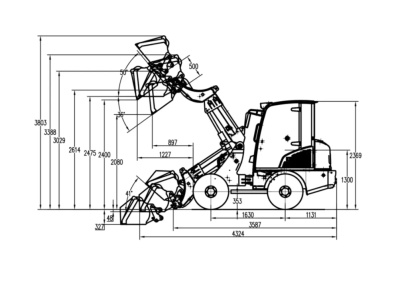 AGROX OX1090T Teleskoplader 25 PS Kubota Allrad 1500 kg Hubk