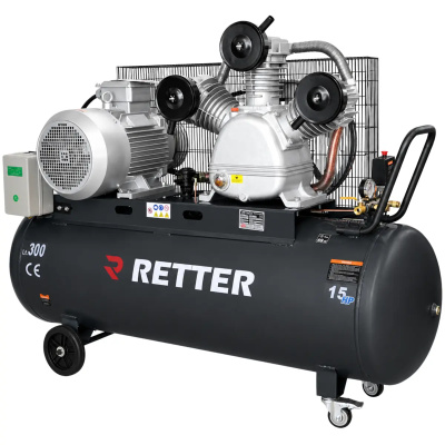 RETTER Industrie Kompressor 300L 10 Bar 15PS 1600l/min 400V 