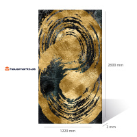 PVC Wandpaneel 3D Schwarz-Gold Design