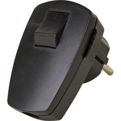Stecker m.Schalter schw